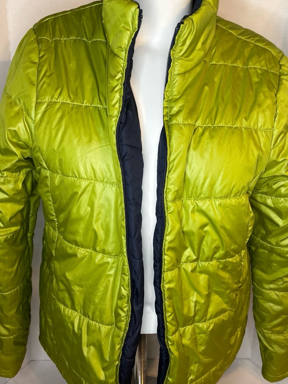 Faded Glory Lime Green Reversible Puffer Jacket